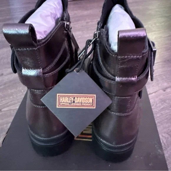Harley-Davidson Metallic Black/Silver Motorcycle  Boots - Picture 5 of 5